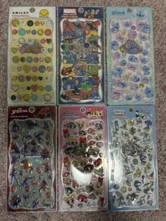 a*様 プチドロップステッカー　スティッチなど　6シートセット