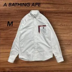A BATHING APE オックスフォードシャツ　M ホワイトのサムネイル
