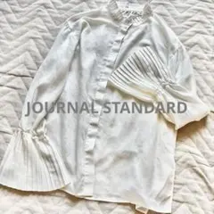 JOURNAL STANDARD プリーツ袖 ブラウス ホワイト　シャツ　白のサムネイル