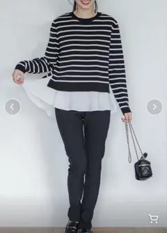 ＊2点セット＊ coca バックスリットニット ノースリーブブラウス セット