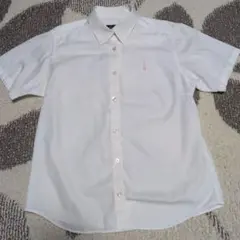 ★EASTBOY★半袖シャツ　白✕ピンク刺繍　9号