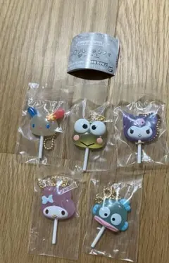 サンリオ カラフルキャンディーチャーム　ハンギョドン　マイメロ　ケロッピウサハナ