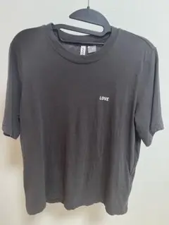 LOVEプリント ブラック半袖Tシャツ