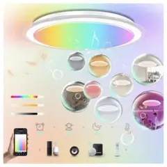 GHETTALINN LED 音楽シーリングライト 12畳