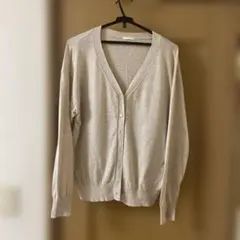 GU UVカットウォッシャブルVネックカーディガン　XL