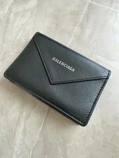 バレンシアガ カードケース 名刺入れ ペーパー レザー ロゴ刻印