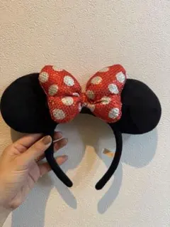 ミニーマウス カチューシャ　スパンコール