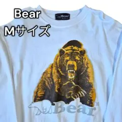 美品 Bear 90's スウェット トレーナー 刺繍ロゴ ホワイト Mのサムネイル
