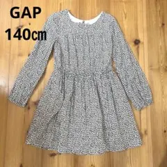 GAP 長袖　ワンピース 140cm ヒョウ柄