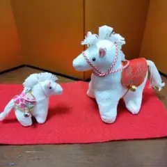 ちりめん細工 馬の飾り2体セット