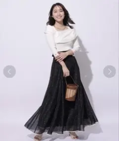 アプワイザーリッシェ アシメネックニットドッキングワンピース　S