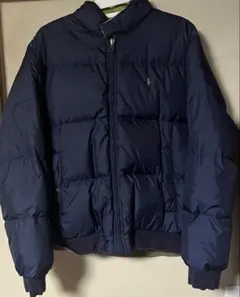 ラルフローレン　ダウン　ダウンジャケット　リバーシブル　ネイビー　グリーン　L