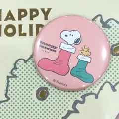 スヌーピーミュージアム南町田 クリスマス限定ガチャ　缶バッジ ウッドストック