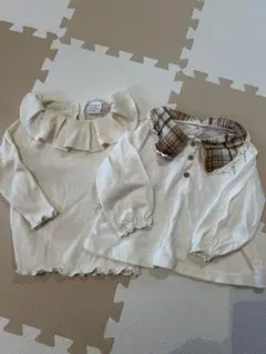 ベビー服 トップス 2枚セット ホワイト