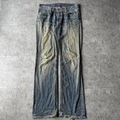 希少 00s Levi's 507 フレアデニム ブーツカットy2k 紫ステッチ