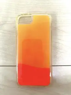 WOODAYiPhone 7/8ネオンサンドケース オレンジサイド×黄
