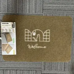 玄関マット　WELCOME　ネコ　CAT 屋内屋外兼用