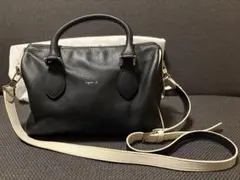 アニエスべー シボ革 ショルダーバッグ 2Way