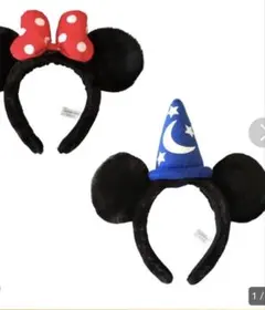 ミニーマウスとミッキーマウスのカチューシャセット