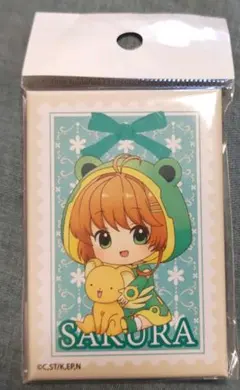 ぎゅぎゅっとBIGスクエア缶バッチ カードキャプターさくら 木之本桜 ケロちゃん