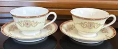 オールドノリタケ　日本陶器会社　1947年　カップ&ソーサー 2客セット‼️
