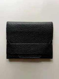 chi.wata/チワタ　スモールウォレット　黒 small wallet 【シボ革/ブラック】※次回再入荷未定 三つ折り財布