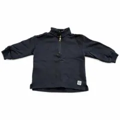 H&M ハーフジップ トレーナー 92cm ダークグレー　スウェット