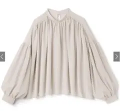 GRL ギャザー シアー ブラウス オフベージュ