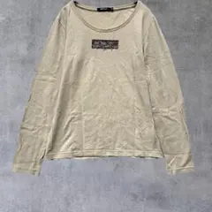 【MCM&OTC】長袖Tシャツ　カットソー　ラインストーン　ベージュ　M