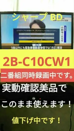 2026年最新】SHARP 同時録画可能番組数：2番組 ブルーレイレコーダーの