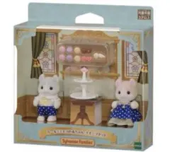 シルバニアファミリー　カールミミネコの赤ちゃん-スイーツセット　グレーの赤ちゃん