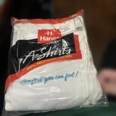未開封！3PパックAシャツ Hanes 赤ラベル　アメリカ購入　当時物
