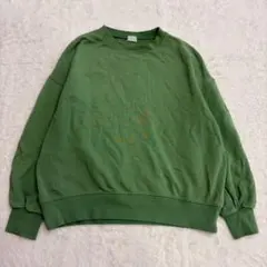 green label relaxing クルーネック　スウェト　グリーン