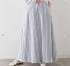 B.C STOCK　マルチストライプ フレアスカート