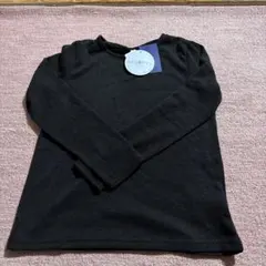ニット　長袖　薄手セーター　Sサイズ　ブラック