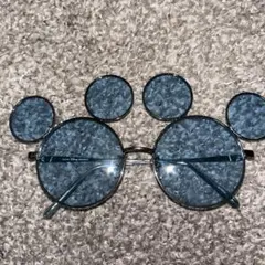 ディズニー　サングラス　ミッキー　水色