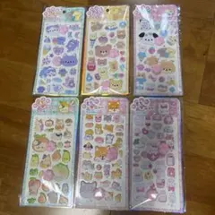 肉球ぷにぷにシール 6枚セット　立体シール 3Dシール　もちもち　可愛い