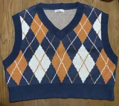 【美品】INGNI アーガイルニットベスト M