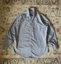 Brooks Brothers ストライプ柄B.Dシャツ ブルー 16ハーフL