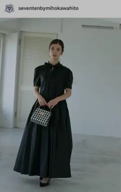 cygne シーニュ タックギャザープリーツワンピースzoe 黒size1 - メルカリ