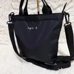 【極美品】アニエスベー　2way ショルダーバッグ　ナイロン　ハンドバッグ
