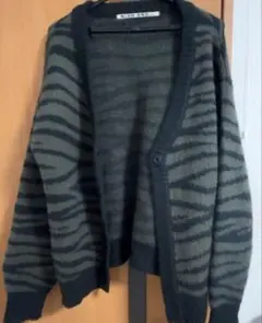 ニコアンド Niko and ゼブラ柄 アニマル柄 カーディガン ニット