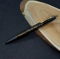兆春塗り　野原工芸　赤い模様入りボールペン 杢箱つき　草間彌生似 兆春塗り 野原工芸 赤い模様入りボールペン 杢箱つき 草間彌生似