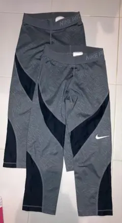 XSサイズ２枚セット Nike Pro 七分丈レギンス DRY-FIT　メッシュ