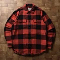 セントジョンズベイ　ヘビーネルシャツ　バッファローチェック　レッド ブラック