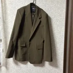 ザラ サイズ56 カーキ テーラードジャケット - メルカリ
