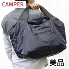 【美品】カンペール　軽量 エナメル ナイロン トートバッグ 黒ブラック