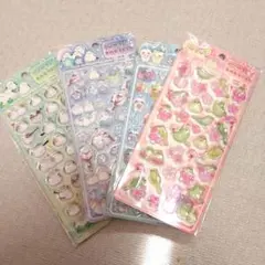 シマエナガ　ウグイス　アニマル　ダイヤモンドポップシール　4点セット