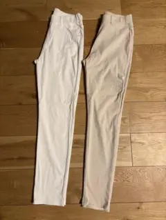 無印良品 ストレッチ スキニーパンツ Mサイズ 2本セット アイボリー＆ホワイト