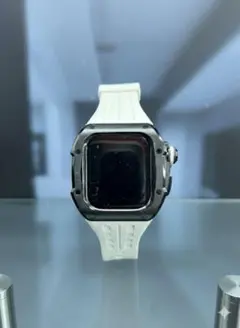 アップルウォッチ 46mm 用 サンドホワイトバンド ステンレス ケースセット